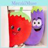 Vegetable Broccoli Peppers Eggplant Watermelon Plush Toy Stuffed Doll Kids Gift
