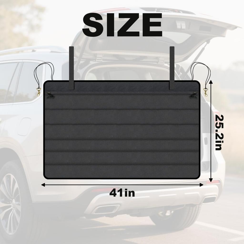 Large Bumper Guard For Cars, 38 X 25 Inch Foldable Vehicle Rear Bumper Cargo Protector Mat Prevent Scratches During Loading & Unloading, Auto Trunk