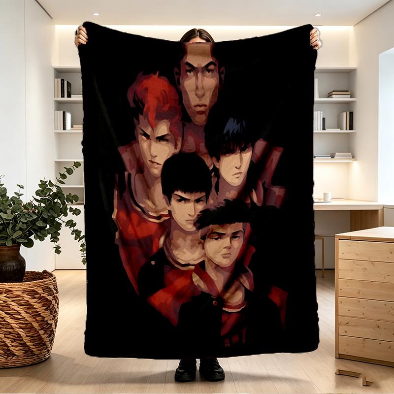 SLAM DUNK Print Blanket - Soft & Comfortable, for Bedroom, Travel, Sofa, Home Decoration - Birthday Christmas Gift for Friend