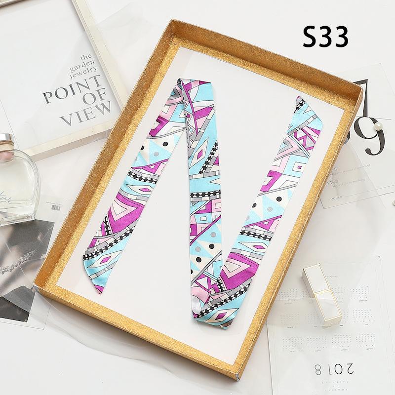 Solid Color Scarf, Women'S Slim And Long Scarf, Decorative Tie Bag, Ribbon, Versatile Headband, Bow Belt, Fashionable Scarf