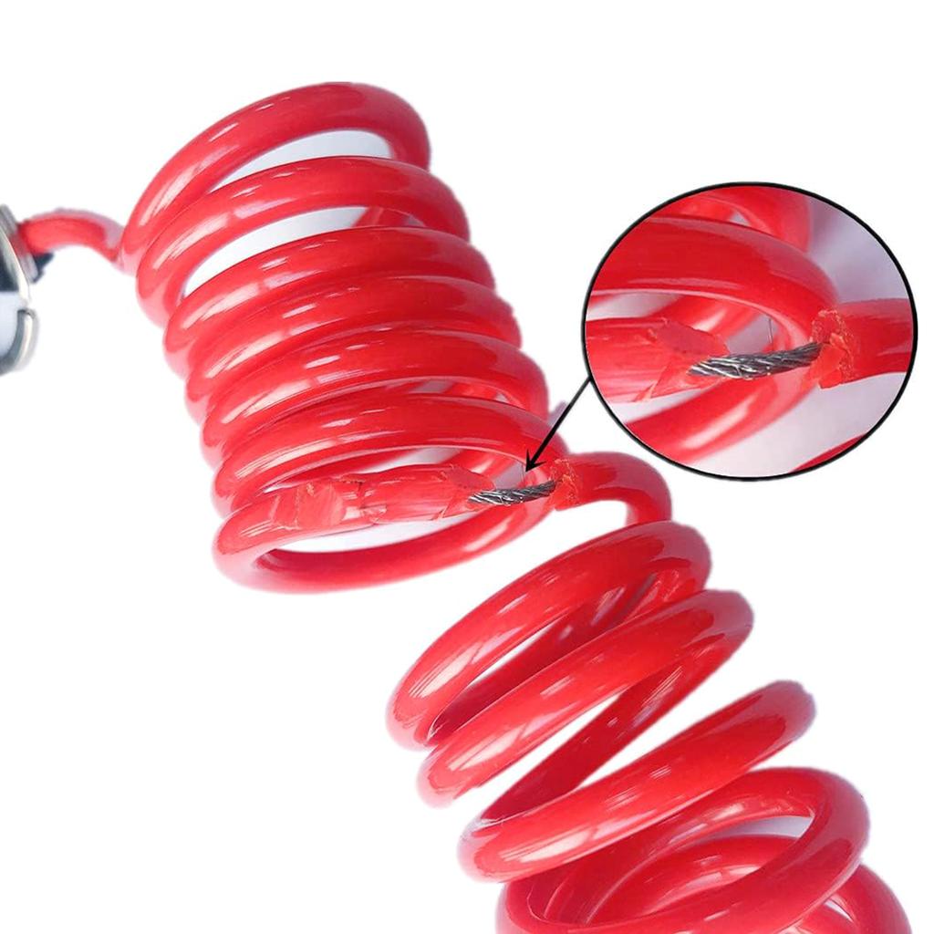 4FT/6FT пружинный буксировочный спиральный провод с зажимом для троса прицепа для замены выключателя аварийного отключения автофургона