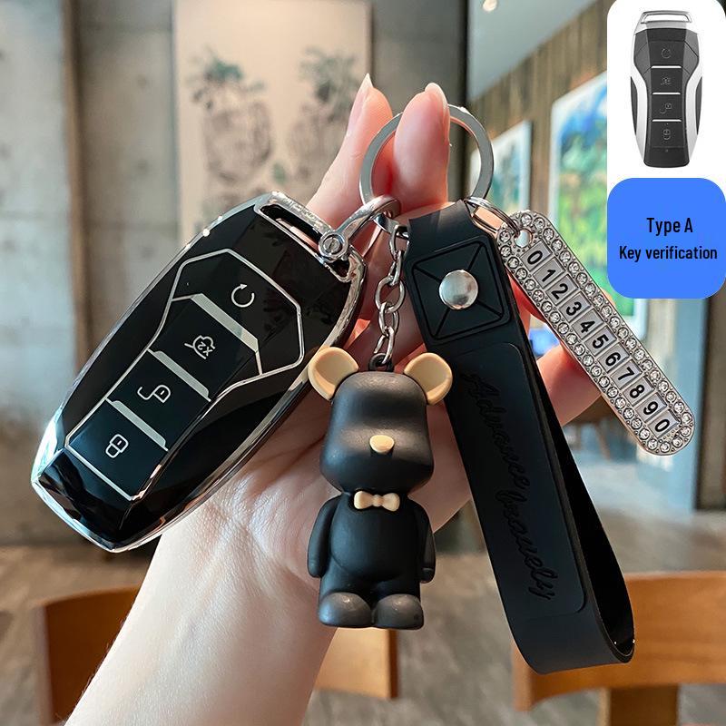 Чехол для ключей BYD Dolphin для Han Song, Tang DM-i, Qin Pro/Plus, Yuan и e2 - Сумка-застежка на корпус автомобиля.