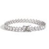 Luxury Micro Pave Setting High Quality Zircon Hip Hop Tennis Chain Bracelet Women 18K Gold Plated Jewelry