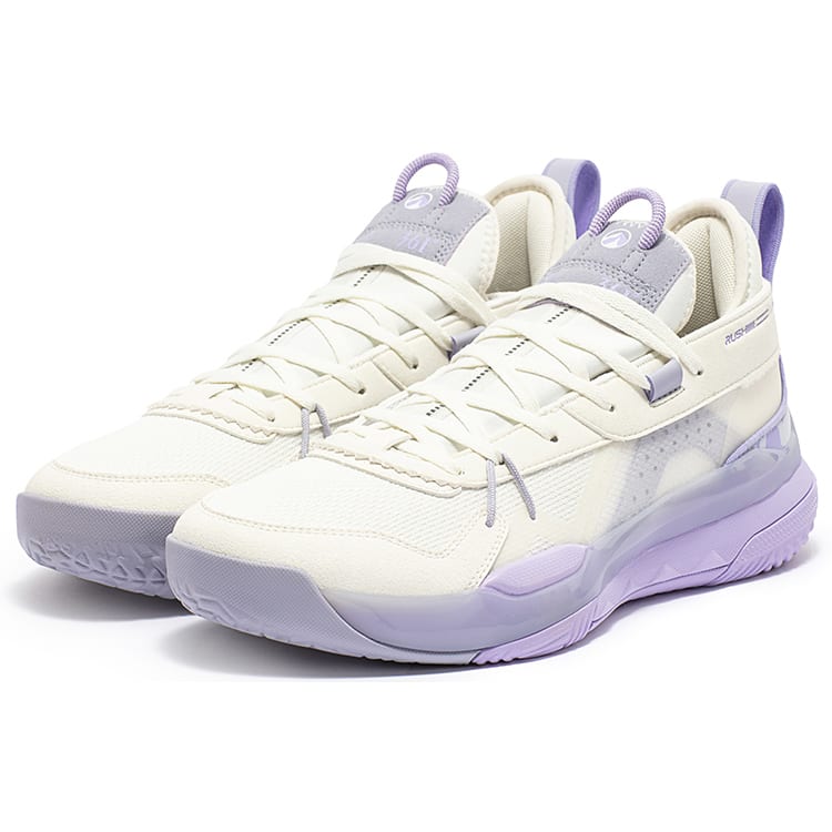 361 Burning Fight 3.0 Баскетбольные кроссовки Мужские Низкие Feather White/Rosemary Purple 572331110-1