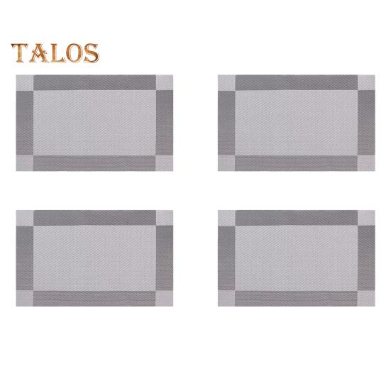 Набор из 4 салфеток из ПВХ, термостойкие тканые салфетки для столовых приборов, легко моющиеся, защитные покрытия для стола, современные украшения для стола