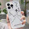 Чехол iPhone 16 с защитой от падения «Карта самолета» для Apple 15 Pro Max/14/13/12 Защитная крышка