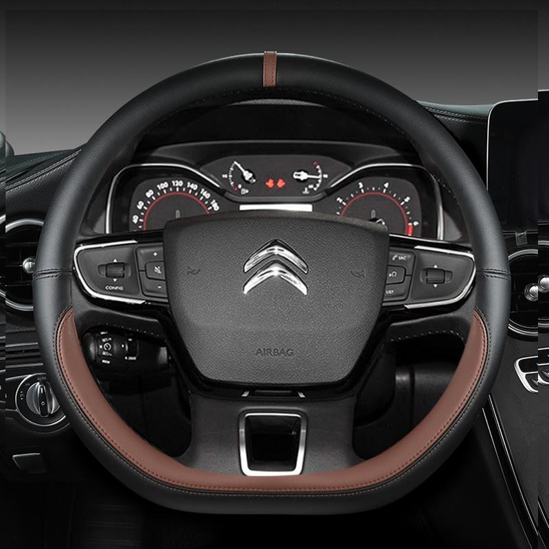 ADT2 D Type Steering Wheel Cover For Citroen C3 II III 2009 - 2019 2020 C3 AIRCROSS 2017 2018 2019 2020 2021 Berlingo 3 C4 Picasso 2