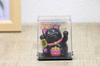 Castle Enterprises Mini Waving Set of Bulk a Delightful Japanese Souvenir for Comes in a Clear Case Maneki-neko [Gold Bag] (Black) Solar-Powered,