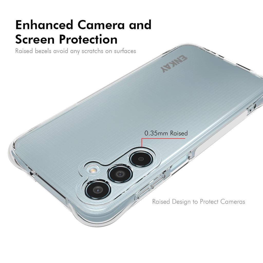 ENKAY HAT PRINCE For Samsung Galaxy M35 5G Clear Case TPU Phone Cover Corner Airbag Fall Protection