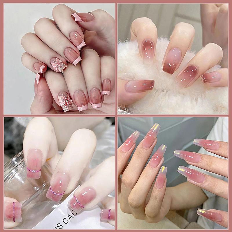 24 шт. французских накладных ногтей в милом стиле, водонепроницаемые, накладные ногти, полное покрытие, аксессуары для накладных ногтей