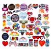 Cartoon Badges Rainbow Patch Wave Love LGBT Stripes Embroidered Patches For Clothing Uterus Applique Iron On Patches On Clothes