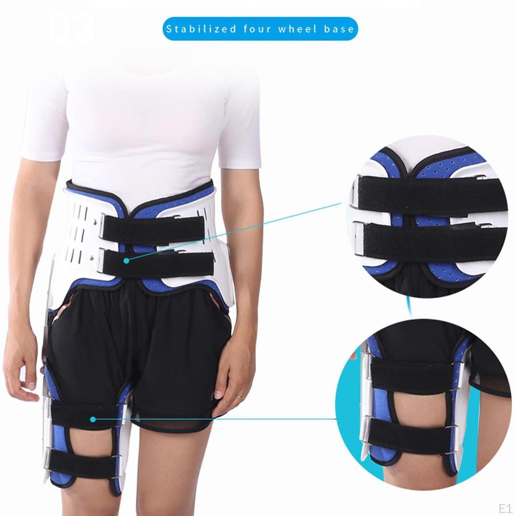 Adjustable Hip Fixation Brace Thigh Fractures Protective Wrap Compression Device