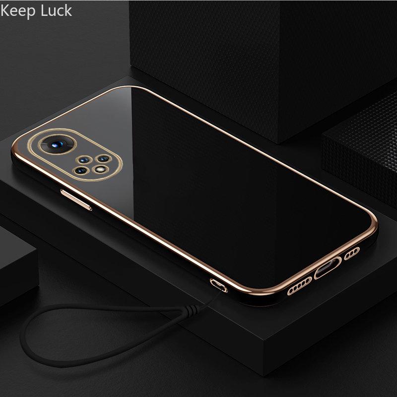 Роскошный силиконовый чехол со шнурком для Huawei Honor X7 X8 50Pro 80 70 30 20 10 20S 30S 10i Y9S Y7A, мягкий чехол-бампер, капа
