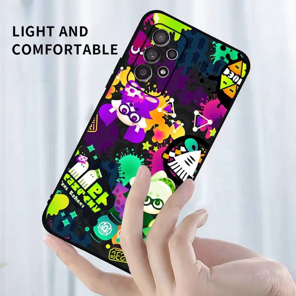 Чехол для телефона S-Splatoon-n 3 для Samsung S25, S24, S23, S22, S21, S20, S10, Ultra, Plus, Lite, FE, Мягкий силиконовый черный чехол