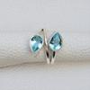 Natural Blue Topaz Ring-Handmade Silver Ring-925 Sterling Silver Ring-Designer Blue Topaz Ring-Gift for her-December Birthstone-Promise Ring