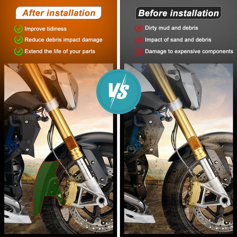 R 1250R 2019- For BMW R1250R R1200R 2015-2018 Front Fender Extensions Fender Extender Splash Accessories
