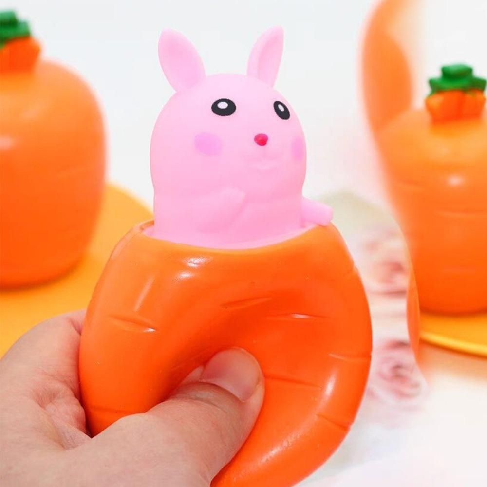 Забавный Морковный Кролик Pop Up Морковный Кролик Корзина для Снятия Стресса Наполнители для Корзины Сжимаемые Игрушки Фиджет Декомпрессия Сенсорная Игрушка Подарок
