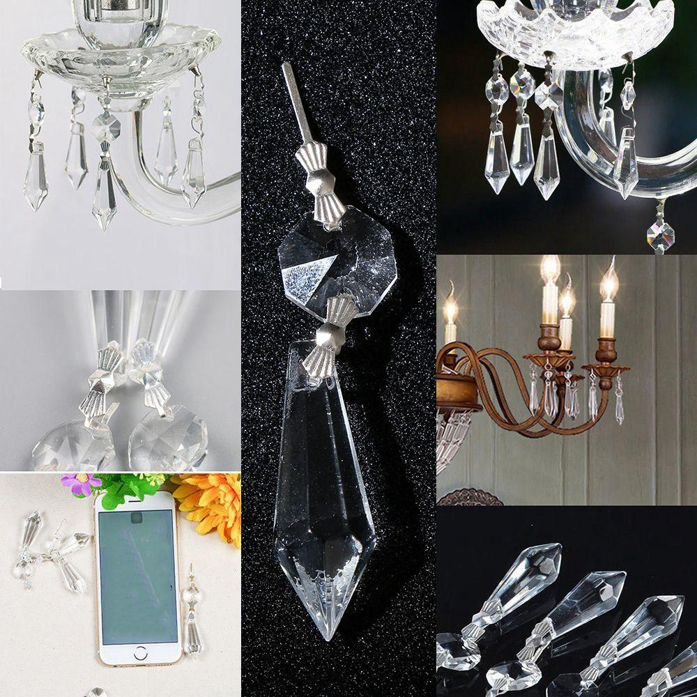 Shiny Glass Home Decor Hanging Crystal Pendant Crystal Ornament Chandelier Parts Prisms Pendant