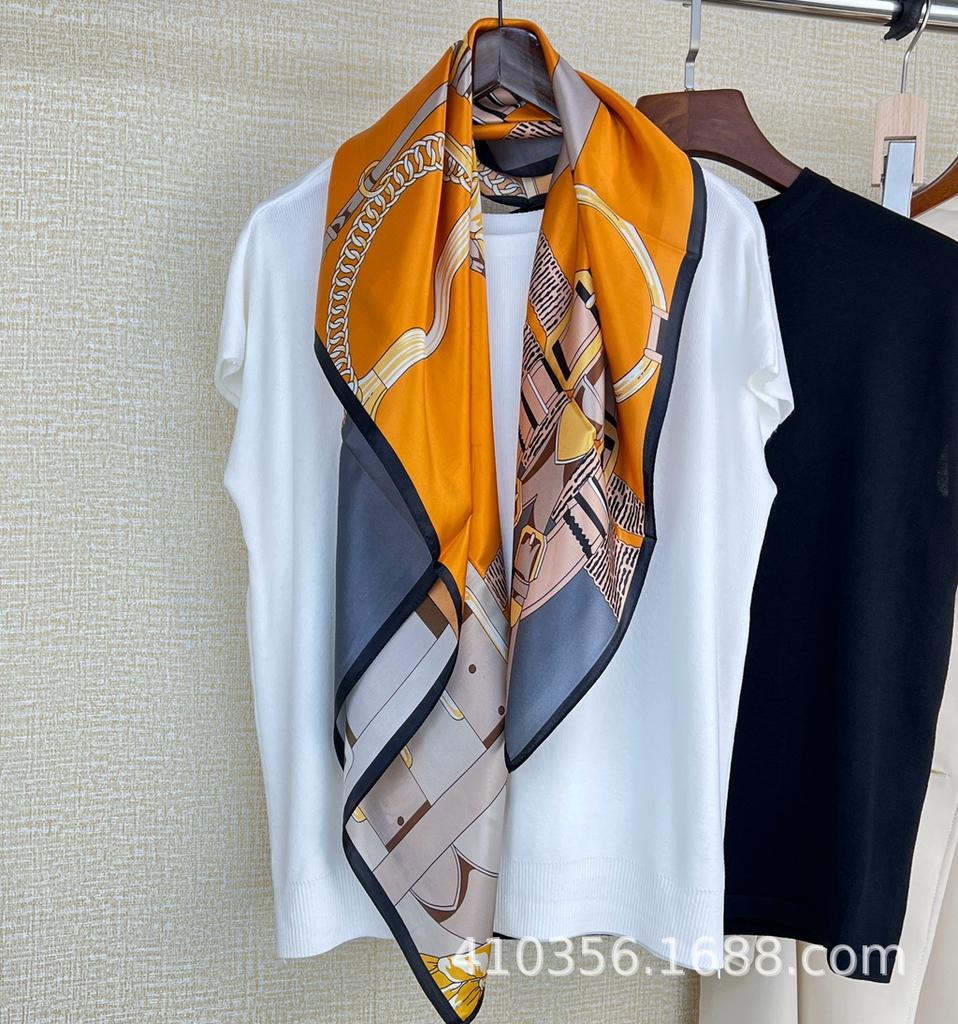 Silk Scarf Silk Scarf Mulberry Silk Sunscreen Scarf Women'S Silk Square Scarf Summer Shawl Scarf Scarf