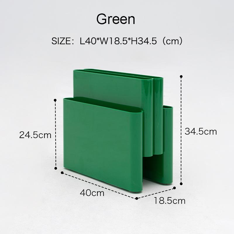 Scandinavian Style Storage Holder Stand Magazine Rack ABS Plastic PC Clear Retro Four Pockets designed for Living Room Room