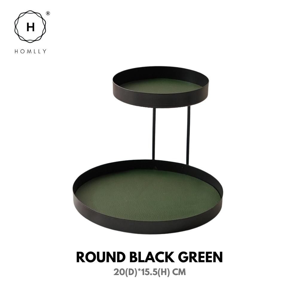 Homlly Lako Double Tier Desk Display Storage Tray Rack