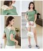 2025 Sexy Korean Off-the-Shoulder Slimming T-Shirt - Women's Cotton Short Sleeve Top