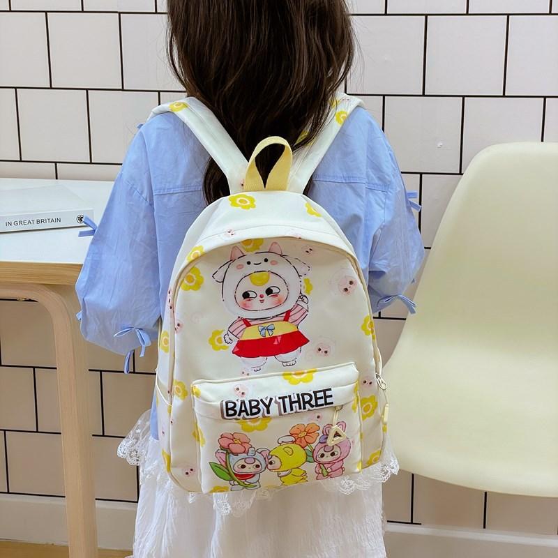Large Capacity Primary School Schoolbag Cartoon Cute Foreign Style Printing Boys And Girls Backpack Children'S Backpack