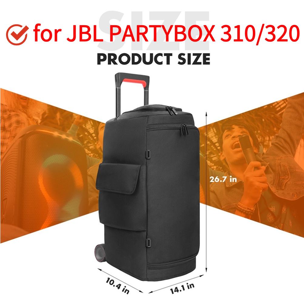 Защитный чехол для колонки JBL PARTYBOX 310/320/520/710 Сумка для хранения колонки с молнией и карманом для микрофона Двусторонняя сумка для хранения