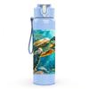 1PC Sea Turtle Coral Ocean Scene Print 750ml Color Plastic Sports Water Bottle Leakproof Flip Straw Lid Suitable for Sports Office Home Use