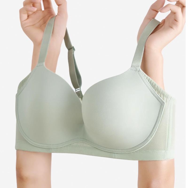 Traceless underwear women's big breasts look small and sexy, gather and close secondary breasts, anti-sagging large size fat mm thin bra cover