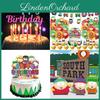 Набор украшений для фона на день рождения в стиле «Южного парка», комплект из 4 предметов с флажками, воздушными шарами и декоративными вставками