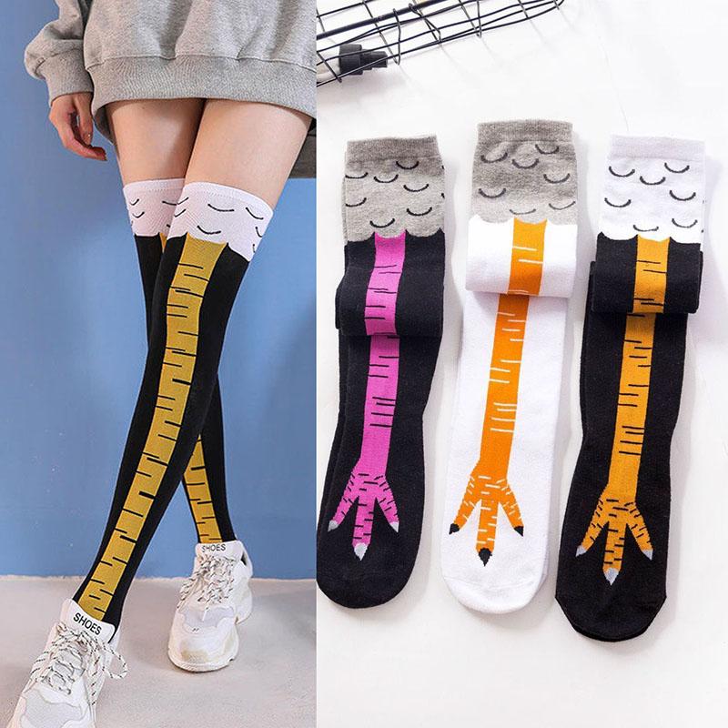 Creative Chicken Paws Feet Socks Funny Cartoon Cotton Stocking Cute Over-the-knee Socks Multiple Colors Stockings New Arrivals