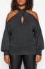 Women's Fashion New Plus Big Size Sweater Anthracite Knitwear Plus Big Size Sweater