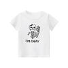 Summer IM Okay Skull Fashion Boys T Shirt for Girls Cotton Donut Print Childrens TShirt Short Sleeve Children Top Clothing