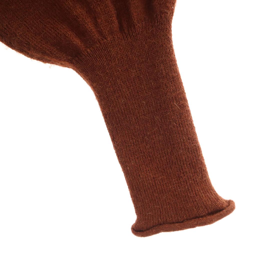 SAYAKA DAVIS alpaca Long sleeve knit Long dress P Brown Women Used