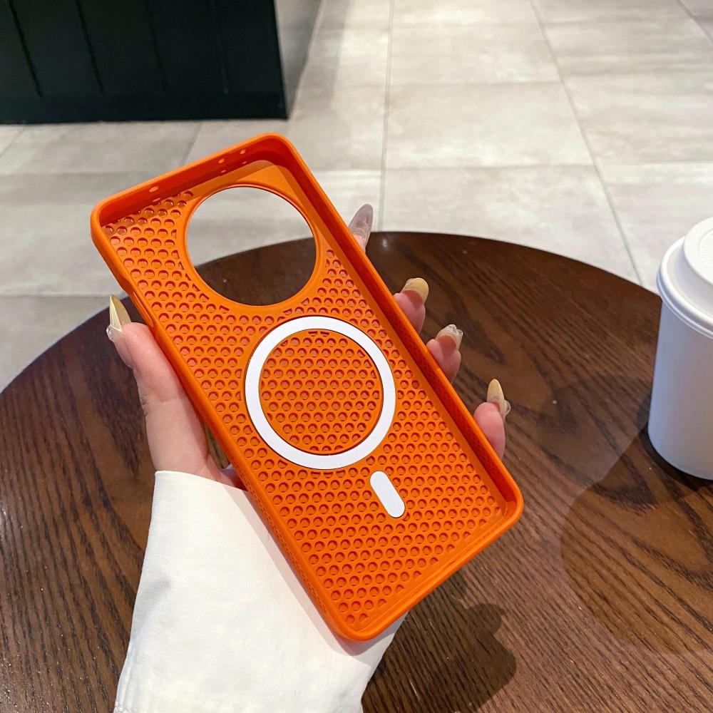 Luxury Heat Dissipation Mesh For Magsafe Magnetic Phone Case For OnePlus 1+ 15 13 12 Ace 6 5 Pro Wireless Charge Honeycomb Cover
