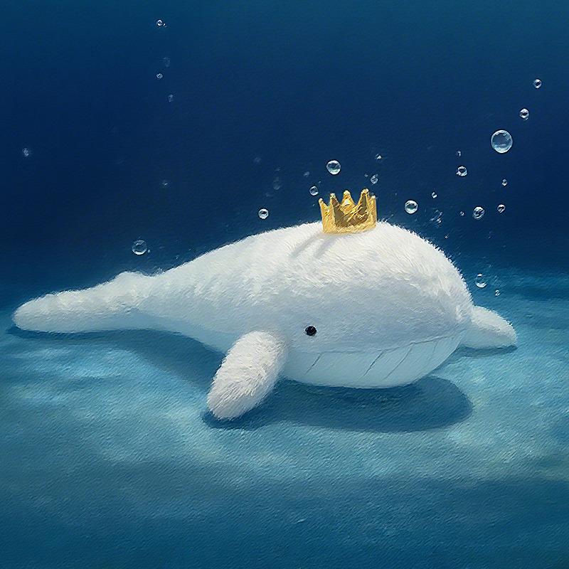 Белый Кит Мягкая Плюшевая Игрушка Под Водой Корона Кит Милое Морское Животное Набитые Плюшевые Куклы Подарки Идеально Для Девочек Детский День Рождения Украшение