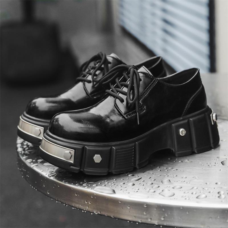 Туфли дерби на платформе мужские Niche Iron Head High-End повседневные кожаные туфли британские туфли с большим вырезом 2989-J