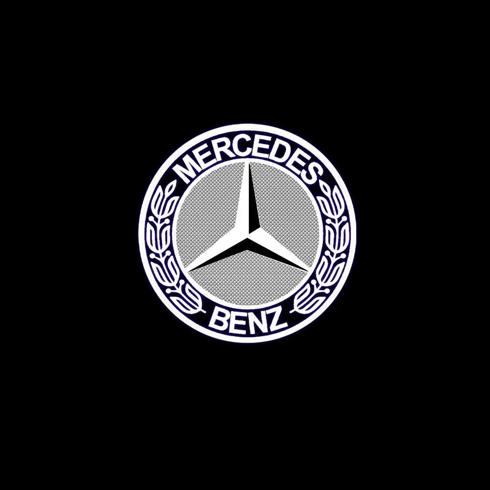 WXUKM1 C200 E200 Новый 2025 Для Mercedes Benz 2X Наклейка на дверь автомобиля Световой знак Добро пожаловать Светодиодный проекционный свет Для Mercedes Benz AMG GLC GLA GLE GLS G