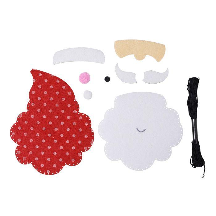 MégaCréa DIY - Kit porte-couverts de Noël en feutrine à créer 14 x 18 cm 2 pièces