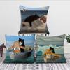 Cat boats on sea shark cushion cover Decoration Room Shop Car Best Home Office Coffee Pillow Sofa Printing Nordic Simplicity Hit