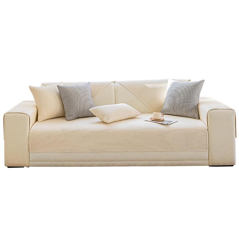 Вафельный однотонный универсальный на все сезоны, легкий, нескользящий, модный и простой, скандинавский легкий роскошный диван, чехол на подушку сиденья, накидка-полотенце