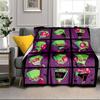 Alien Invasion Pattern Blanket Flannel Blanket for bed, sofa, Camping, Hiking, Picnic Essentials, gift for family Fan gifts