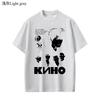 2026 New Legendary Russian Rock Band Kino Viktor Tsoi Facial Pattern Tshirt Summer Unisexs Clothing Casual Cotton Retro Tshirt
