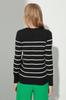 Women's Elegance Style Sweater Black Premium Yarn Special Yarn Striped Knitwear Sweater