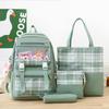 School Bag New Plaid School Bag Female Primary School Students Campus Small Fresh Bag Junior High School Students Large Capacity Backpack Backpack