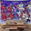 NBA All Star Fantasy Wall Tapestry Monster West East Players Cartoon Posterizes Art Decor for Man Cave Game Room Gift