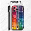 Набор акварели Палитра красок Мягкий чехол для телефона для iPhone 16 16E 17 Air 15 Pro Max 14 Plus 13 Mini 11 12 7 Черная задняя крышка