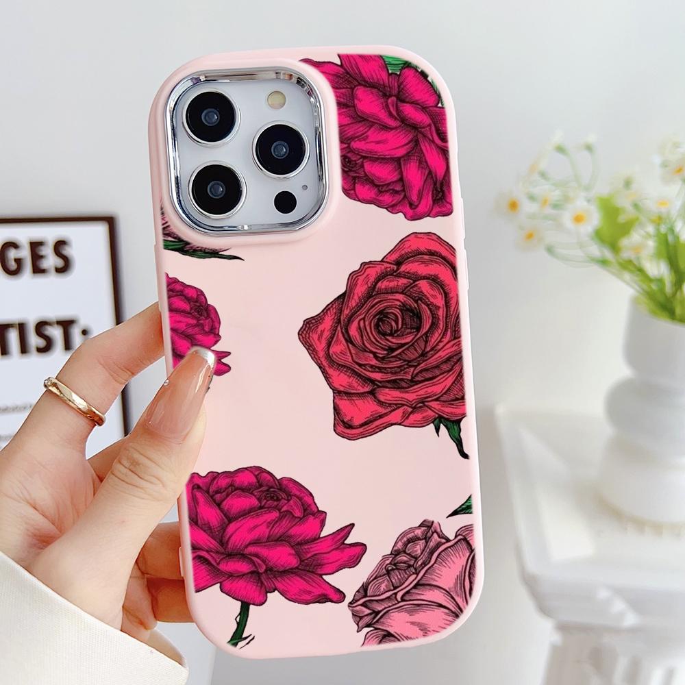 LZ16 Flower Soft Phone Case for Samsung S24 Ultra S23 Plus S21 FE A16 A54 A34 A05s A06 Infinix Hot 40 30i Lens Protection Shockproof Cover