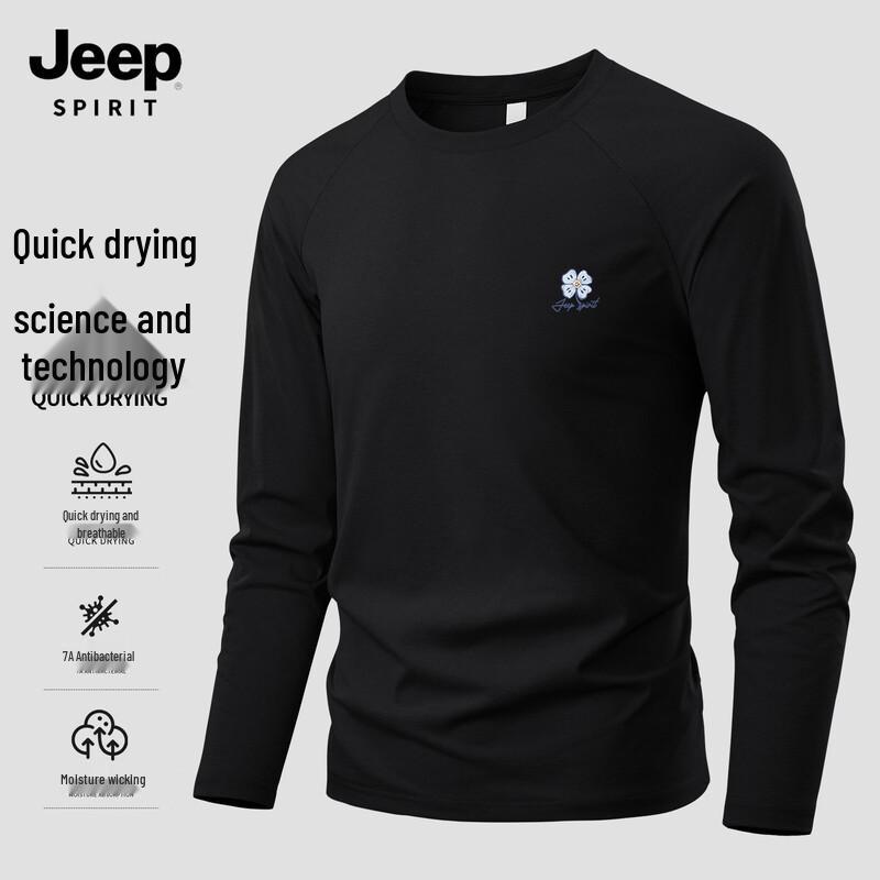 Мужская повседневная футболка с длинным рукавом JEEP SPIRIT, быстросохнущая